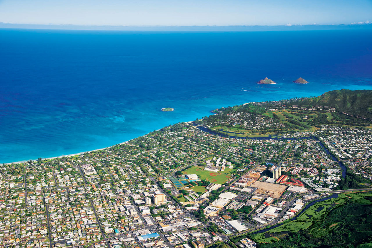 Aerial view of Kailua